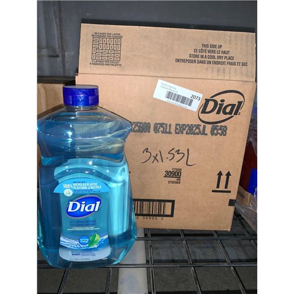 CASE LOT - Dial Antibacterial Hydrating Hand Soap 3 x 1.53L