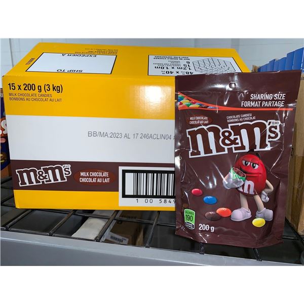 CASE LOT - M & amp; M& #39;s Milk Chocolate 15 xÂ  200gÂ 