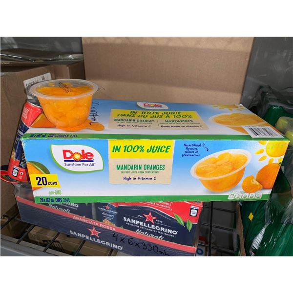 CASE LOT - Dole Mandarin OrangesÂ  20 Cups x& #39;s 107mlÂ 