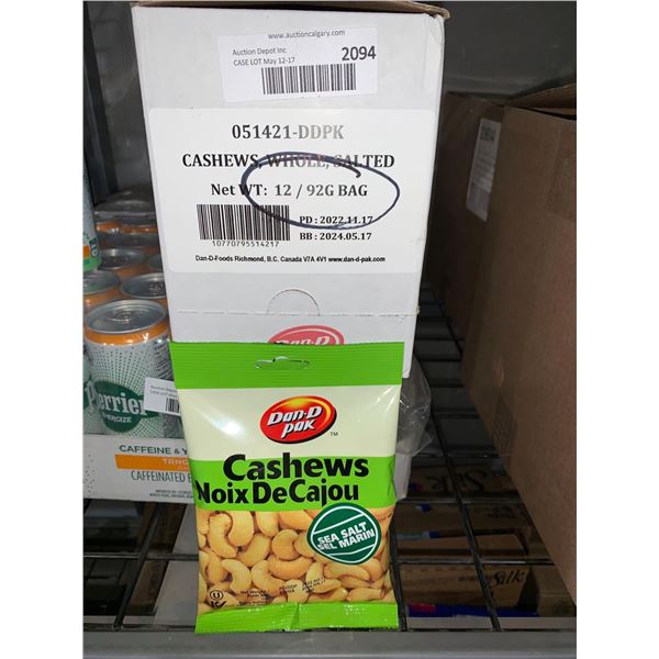 CASE LOT - Dan-D Pak Cashews 12 x 92g Bags