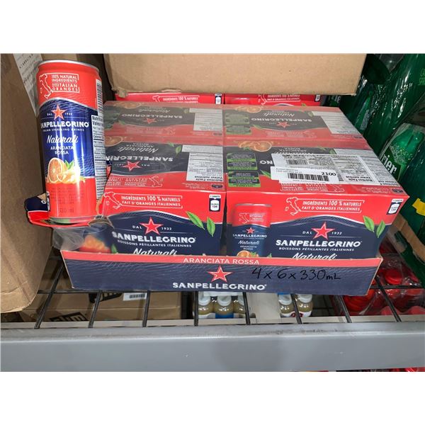 CASE LOT -Â Sanpellegrino Sparkling Orange and Blood Orange Beverage 4x(6 x 330ml)