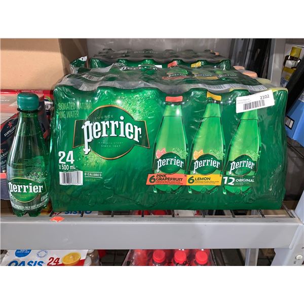 CASE LOT -Perrier Carbonated Natural Spring Water Assort Flavors 24 x 500ml
