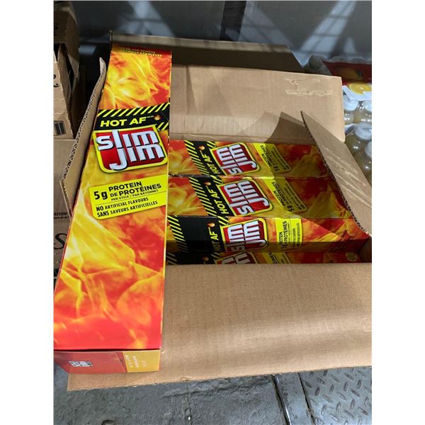 CASE LOT - Hot AF Slim Jim Spicy Sausage Sticks 6x(24 x 27.5g)