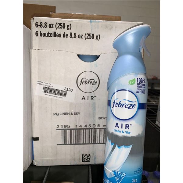 CASE LOT -FebrezeÂ Air Linen & amp; Sky 6 x 250g