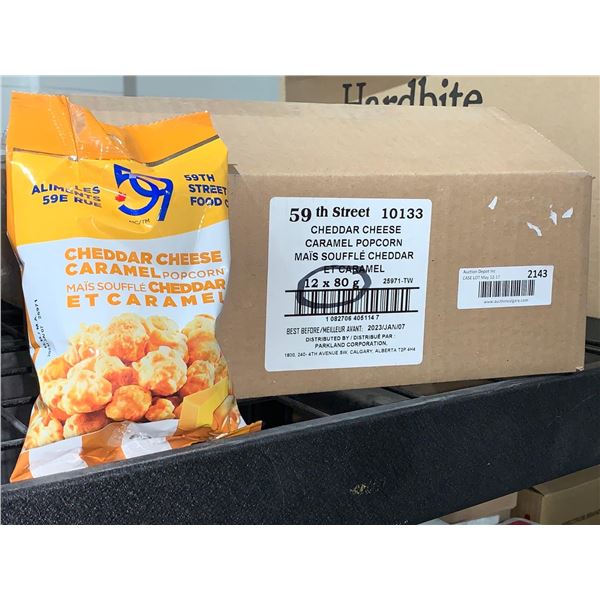 CASE LOT 59th Street Cheddar Cheese Caramel Popcorn 12 x 80g