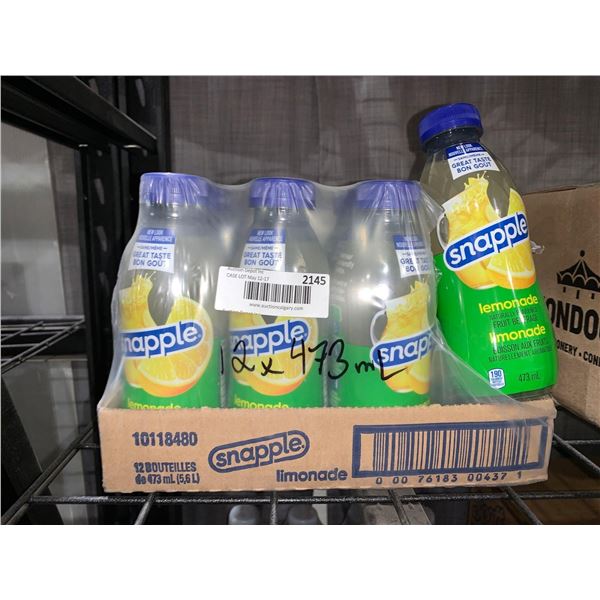 CASE LOT - Snapple Lemonade Fruit Beverage 12 x 473 ml