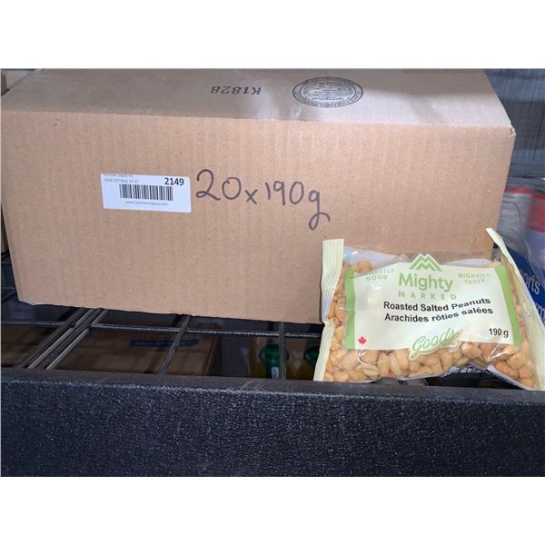 CASE LOT -Mighty Marked Roasted Salted Peanuts 20 x 190g