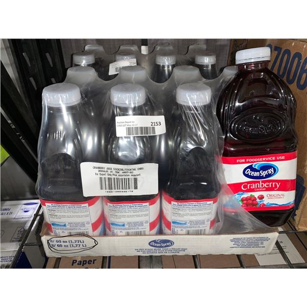 CASE LOT Ocean Spray Cranberry Juice Cocktail 8x1.77L