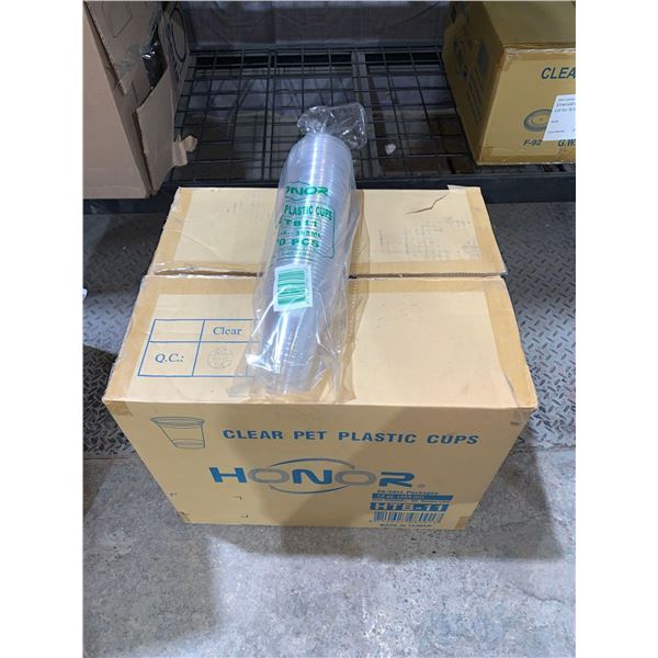 CASE LOT -Honor Clear PET Plastic 20 x 50 Count 355ml Plastic CupsÂ 