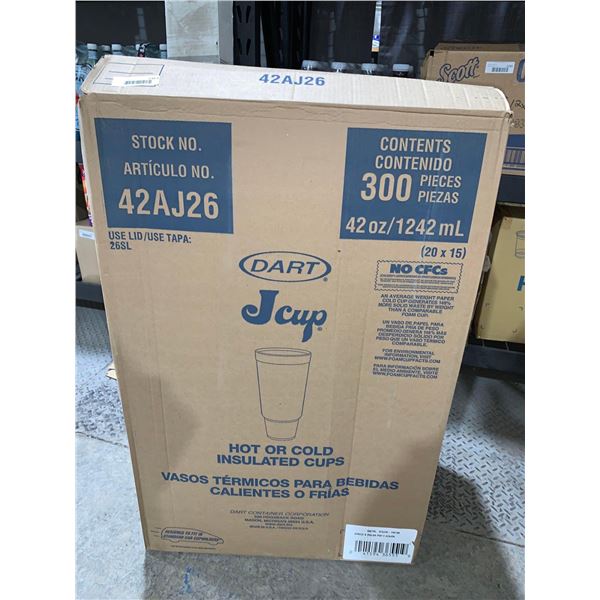 CASE LOT -Dart J Cup Hot or Cold Insulated Cups 42oz 20 x 15 Count Â 