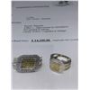 Image 5 : Ladies 10K White Gold 2.90 Carat Diamond Cluster Ringwith certificate value $14,100.00