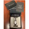 Image 3 : NEW IN BOX Bulova Model 98P144 Silver Wrist Watch with Diamonds, includes box and owners guide and w
