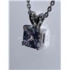 Image 3 : Princess Cut 1.0 Carat Solitaire .925 Pendant & Chain Set