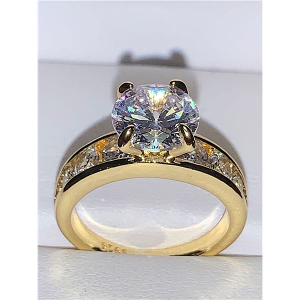 V. Wang Styled 1.0 Carat Multi Bezel Set Stones Engagement Ring