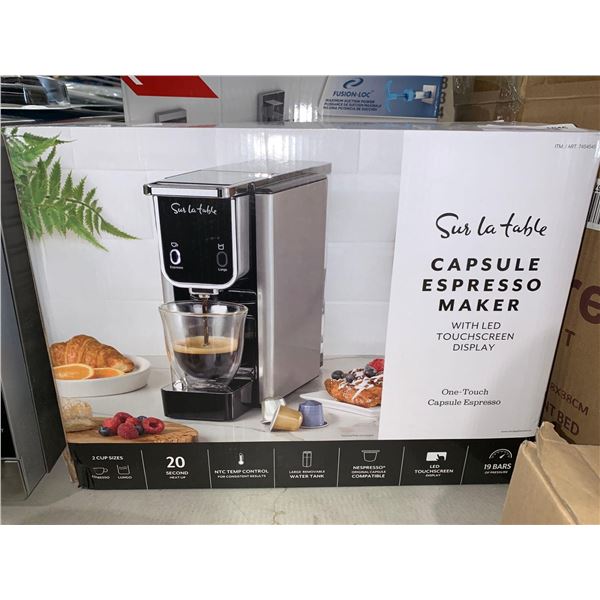 Sur La Table Capsule Espresso maker w/ LED Touchscreen Display