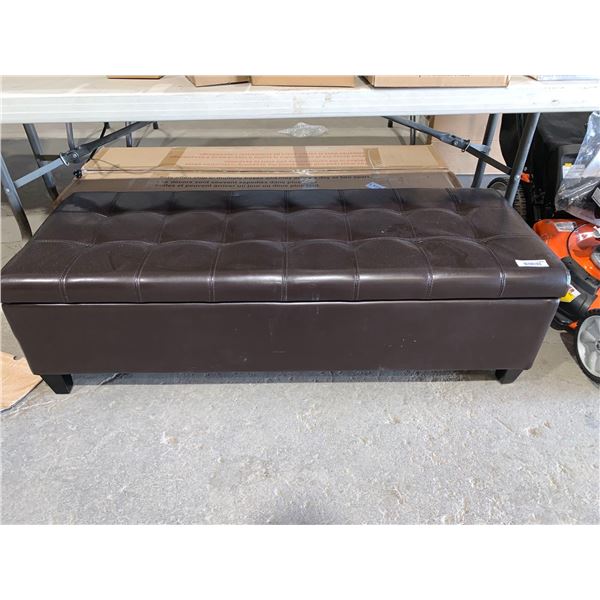 Fulham Brown Storage Ottoman