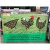 Image 1 : Inside Outside Garden Chicken & Rooster Garden Stakes Set of 3