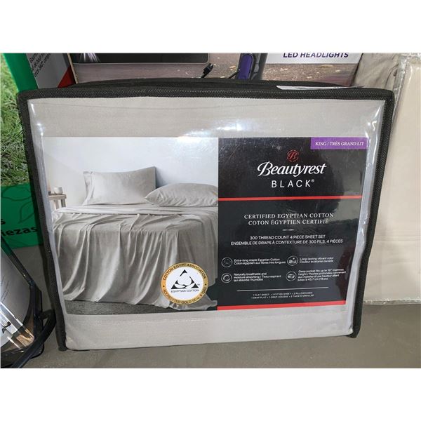 Beautyrest King Size 300 Thread Count Egyptian Cotton 4pc Sheet Set