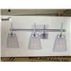 Image 3 : Covina Bathroom Vanity Light - 3 Lights - Glass - Chrome