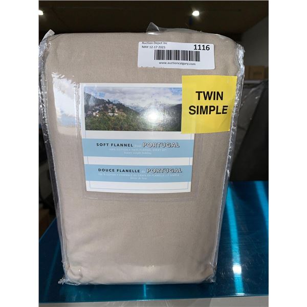 Portugal Soft Flannel 100% Cotton Twin Sheet Set