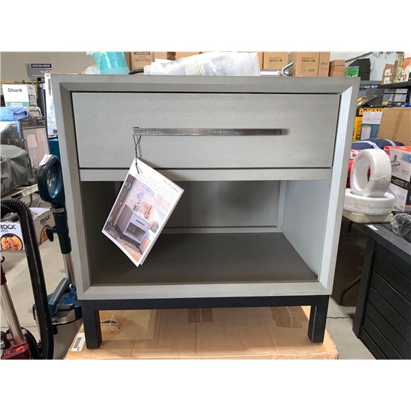 Nightstand With Power Grey 25"h x 24"w x 16"d