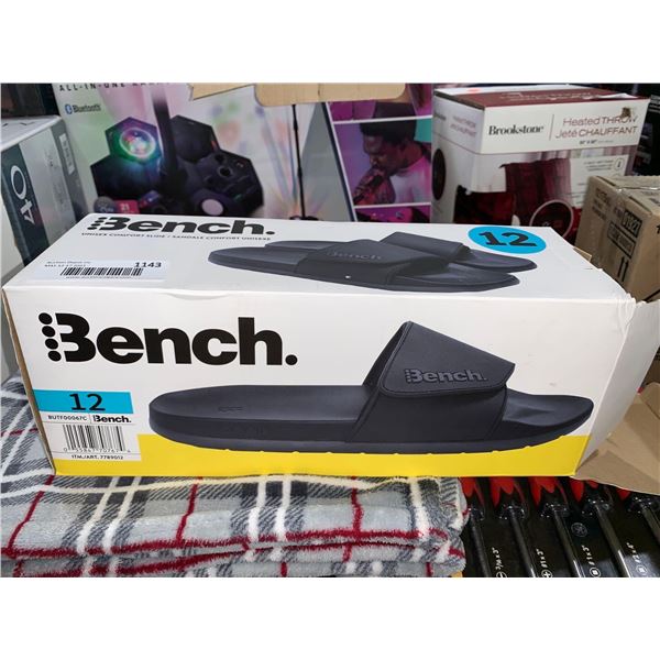 Bench Size 12 Mens Slides Black