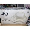 Image 2 : Mikasa Alyssa Bone China 40pc Dinnerware Set