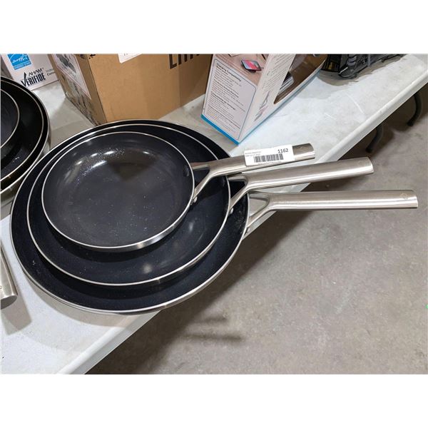 Blue Diamond Triple Steel Skillet Set, 3-piece - Induction Friendly