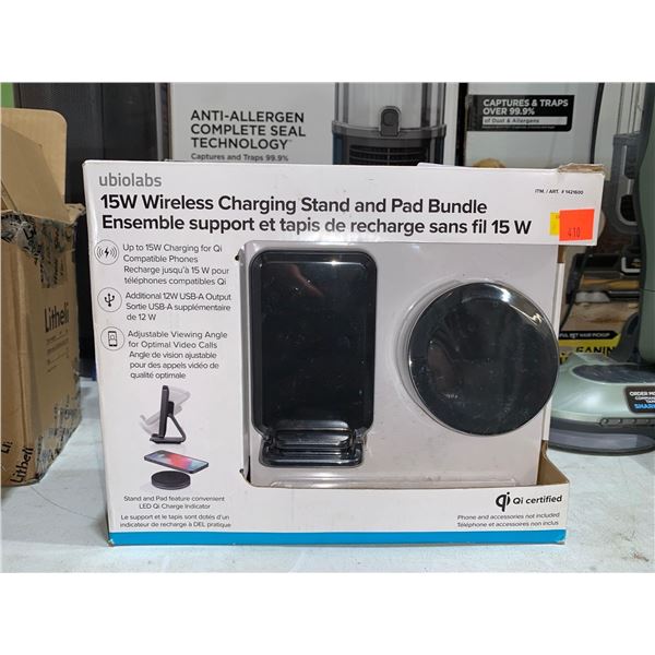 Ubiolabs 15W Wireless Charging Stand & Pad Bundle