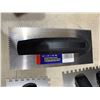 Image 3 : Capitol Lot of 4 Notched Floor Trowel 1/4"x1/4"x1/4" SQ And 1 V Notched Trowel