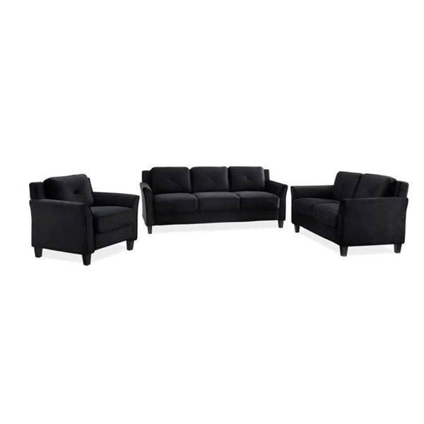 NEW - Hartford Microfiber Sofa (78.75x31.5x33.86) , Loveseat (56.30x31.50x33.86)  & Chair (30.25X24X