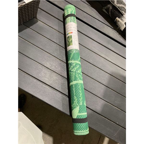 Patio Rug Reversible Green Leaves 3ft x 5ft