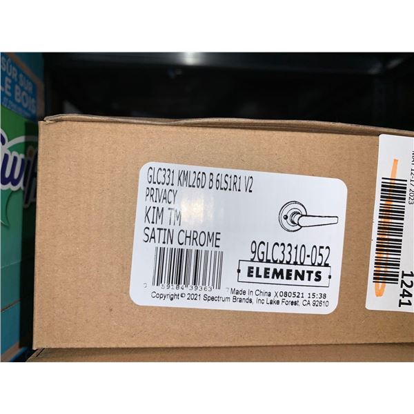 Weiser Elements Privacy Satin Chrome Door Handles