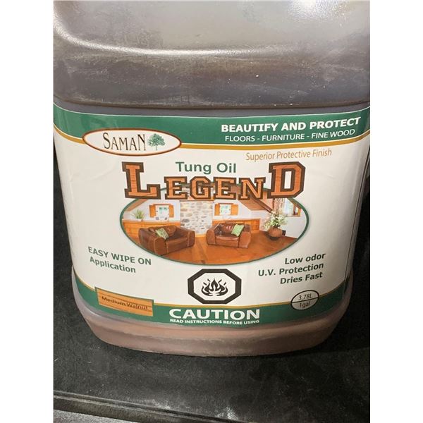 Saman Legend Tung Oil Easy Wipe onm Application Medium Walnut 3.78L / 1 gal