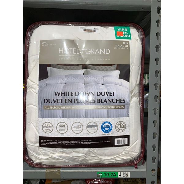 Hotel Grande White Down Duvet All Season Medium Weight King Size