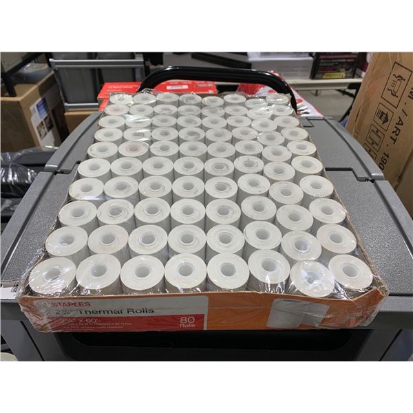 Staples 2-1/4x60' Thermal Rolls  - 80 Count