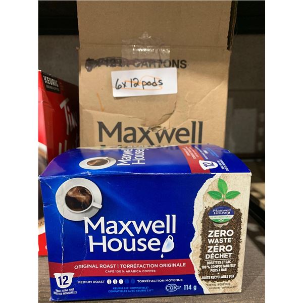 Maxwell House K- Cup Pods 6x12 pods - 72 total