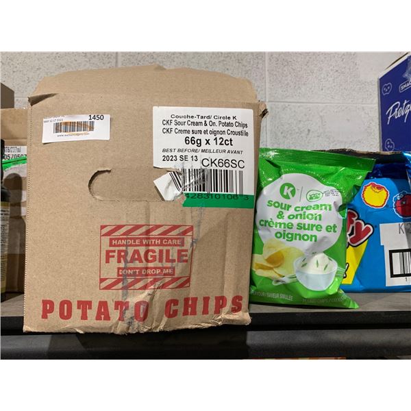 Circle K Sour Cream & Onion Potato Chips 12x66g