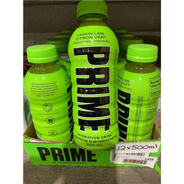 Prime Lemon Lime Hydration Drink 12x500ml