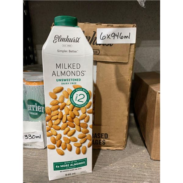 Elmhurst Milked Almonds - Unsweetened 6x946ml