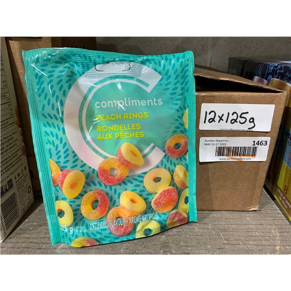 Compliments Peach Rings 12x125g