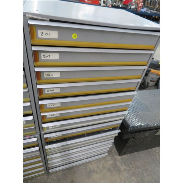 Grey Metal 14 Drawer Sorting Storage