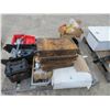 Image 1 : Pallet of Asst. Misc. Hardware, Wood Molds, Battery Cover & More