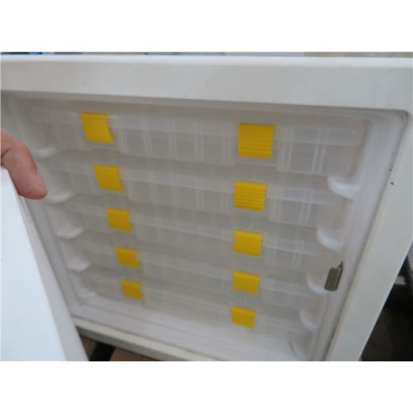 New White Plastic Storage w/5 Fishing Storage Boxes