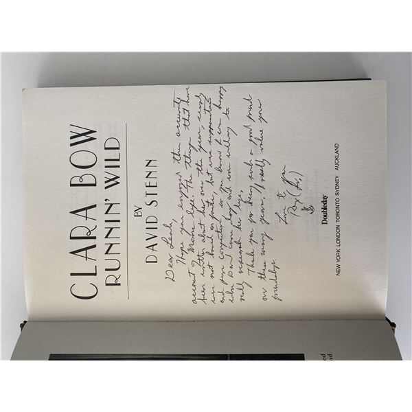 Rex Bell Jr. signed book by David Stenn