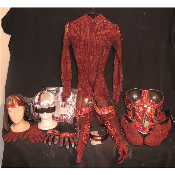 ROBOT 2.0 SPACE GIRL CYBORG LIGHT UP CIRCUIT SCREEN MATCHED COSTUME COMPLETE AND WORKS