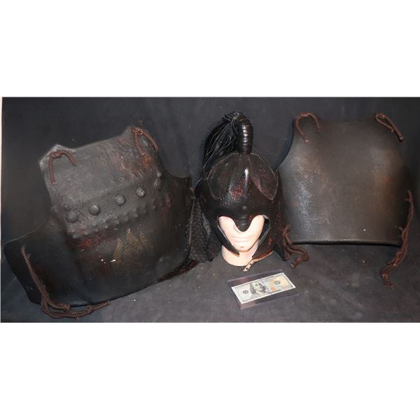 ZZ THE LAST AIRBENDER EARTH ARMY HELMET CHEST AND BACK ARMOR SCREEN USED MATCHING 9