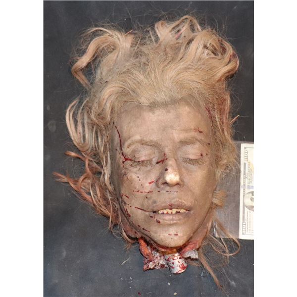 SILICONE SEVERED BLOODY BLONDE FEMALE HEAD