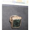 Image 1 : HAMLET 1990 POLONIUS GOLD AND EMERALD DOUBLE CROSS RING SCREEN MATCHED