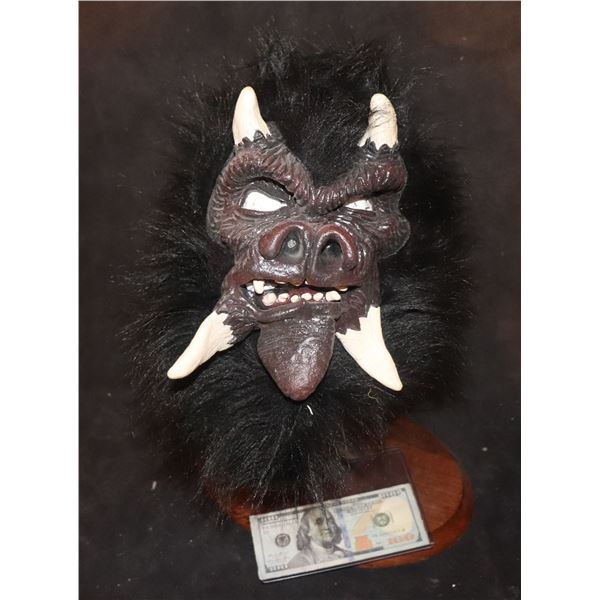 HAIRY HORNED GORILLA DEMON FULL HEAD MASK